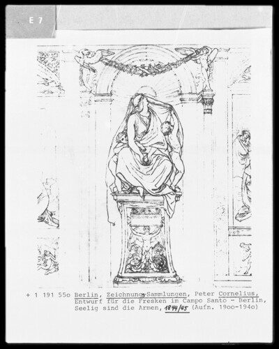 Design Drawing of the frescoes at Campo Santo, Mystery are the poor