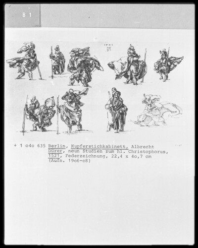 Study sheet with nine Christopheri