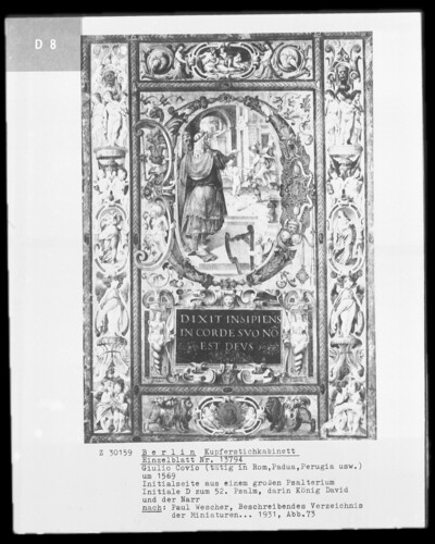 Initial D to the 52nd Psalm, in it King David and the Fool