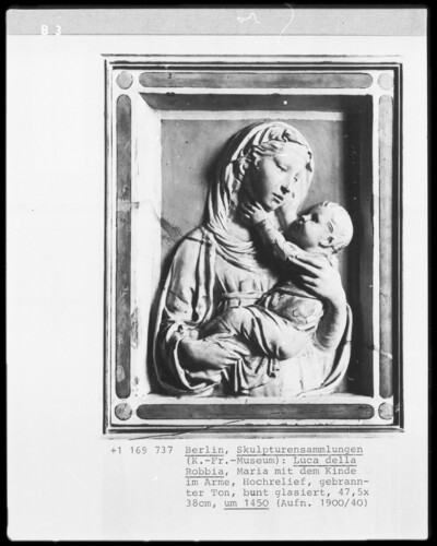 Mary with the child in her arms