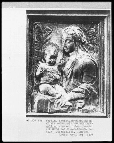 Madonna with two worshiping angels
