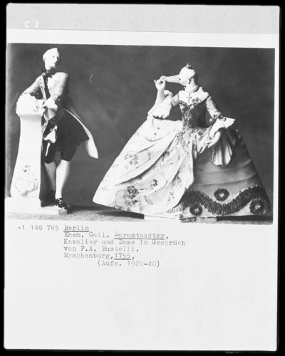 Cavalier and lady talking