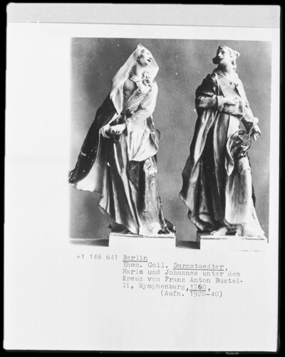 Mary and John under the cross (without a cross)