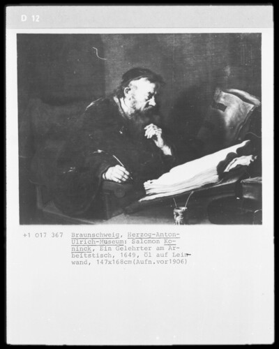 A scholar at the working table