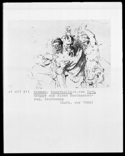 Group from a Bacchantenzug, Folio recto