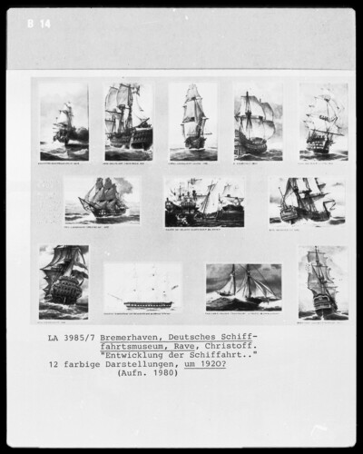 Twelve pictures on the development of shipping