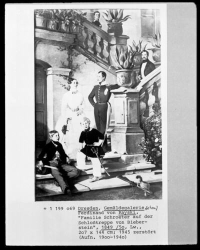 The family of Schroeter on the Schloßtreppe in Bieberstein