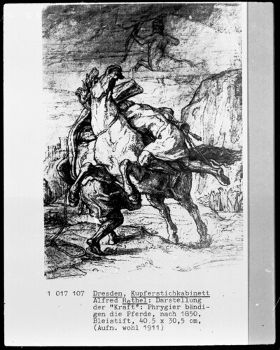 Depiction of power (Phrygians tying the horse)