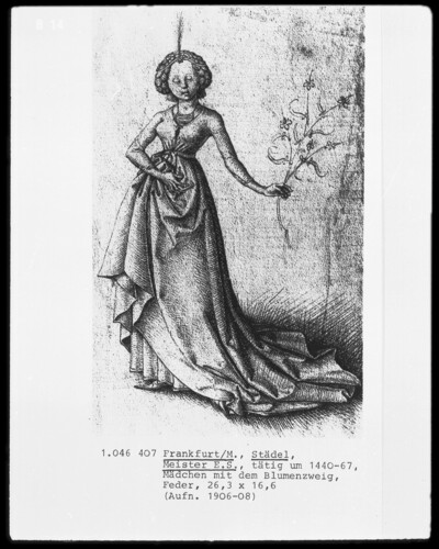 Girl with a flower branch