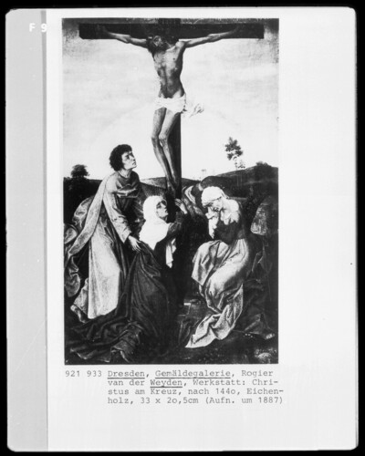 Christ on the cross with Mary, John and Magdalene