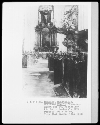 Interior view of St. Michael’s Church in Hamburg