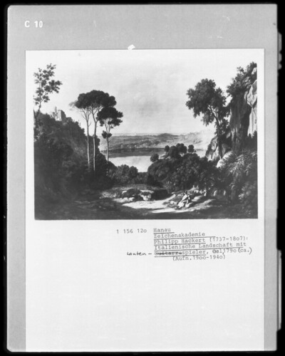 Italian landscape with lute player
