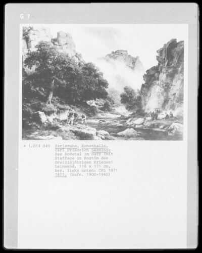 The Bodetal in the Harz (with easel in the costume of the Thirty Years' War)