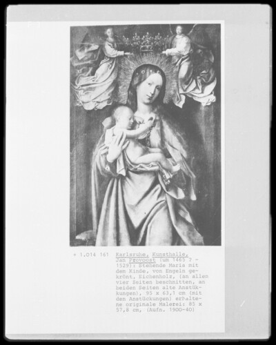 Standing Mary with the Child, Crowned by Angels