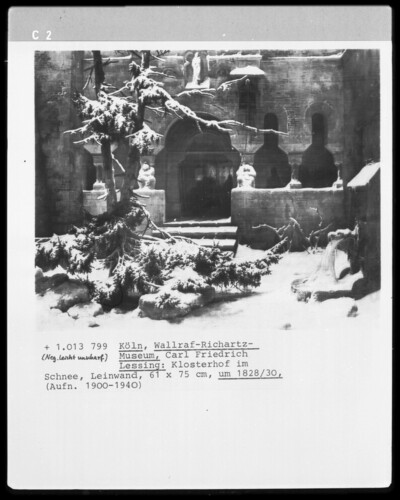 Monastery yard in the snow