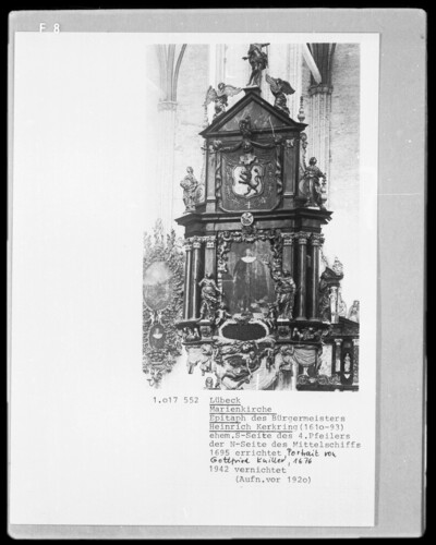 Epitaph of Mayor Heinrich Kerking (1610-1693)