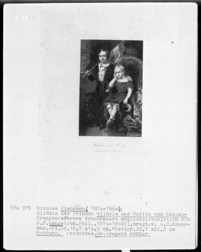 Princes Wilhelm (1840-1879, Crown Prince of the Netherlands) and Wilhelm Moritz (1843-1850) by Oranien-Nassau