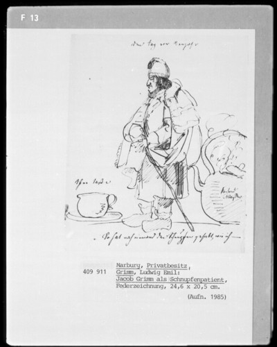 Jacob Grimm as a taster patient