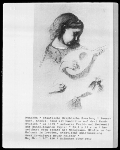 Child with Madoline and three hand studies