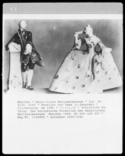 Cavalier and lady talking
