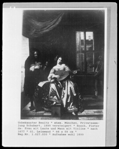 Frau mit Laute und Mann mit Violine