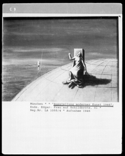 Woman on turtle
