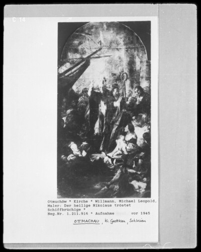 Saint Nicholas comforting shipwrecked