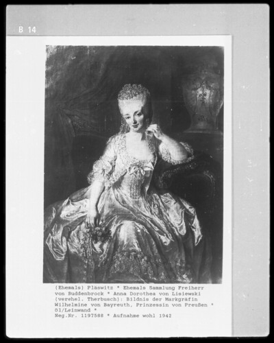 Portrait of Markgräfin Wilhelmine von Bayreuth, Princess of Prussia