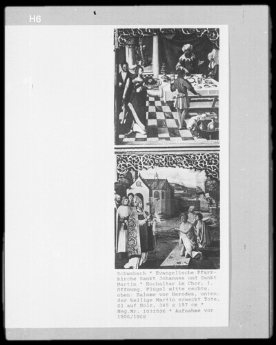 Salome before Herod and Saint Martin raising dead