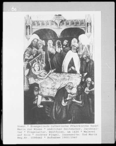 Jakobi-Altar, rechter Flügel (innen): Der Marientod