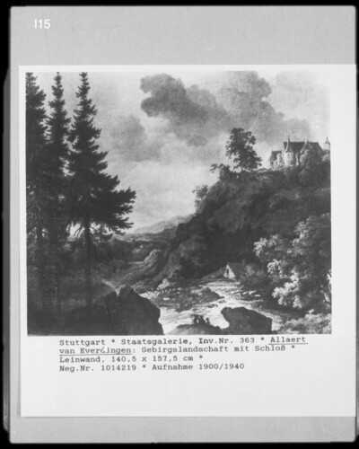 Mountain landscape with castle