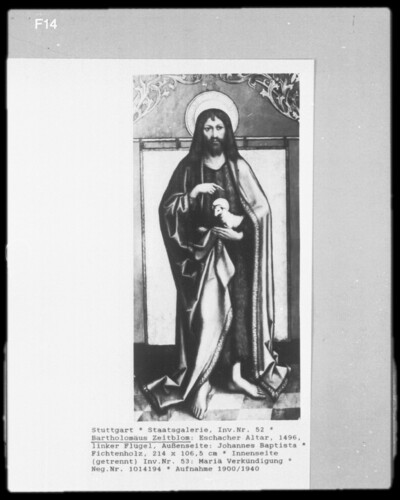 Eschacher Altar: Johannes Baptista