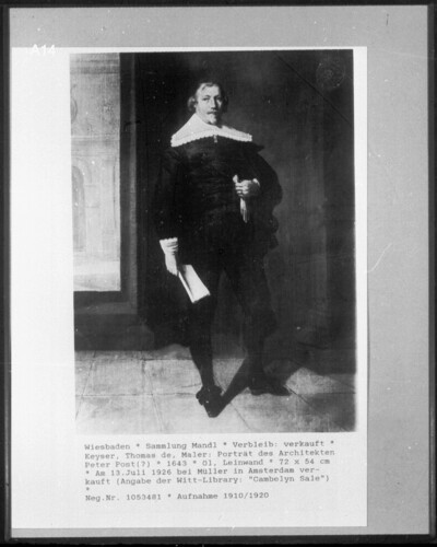 Portrait of architect Peter Post (?)