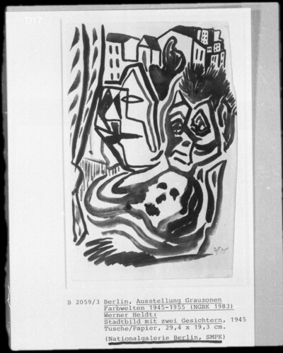 Cityscape with two faces