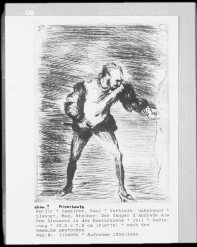 The Singer d 'Andrade as Don Giovanni in the Comture Scene