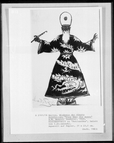 Sorcerer, costume design for “Petruschka,” ballet of I. Stravinsky