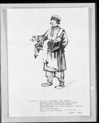 Eierkuchenmann, costume design for “Petruschka,” ballet of I. Stravinsky