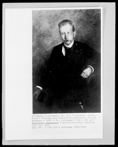 Portrait of the teacher Pollhövener, called Paul