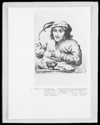 Man cracking a louse