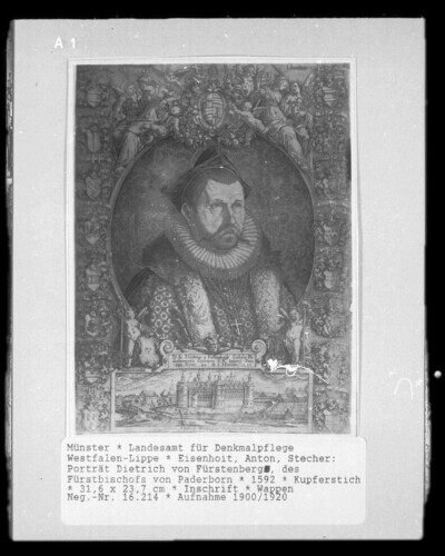 Portrait Dietrich von Fürstenbergs, Prince Bishop of Paderborn
