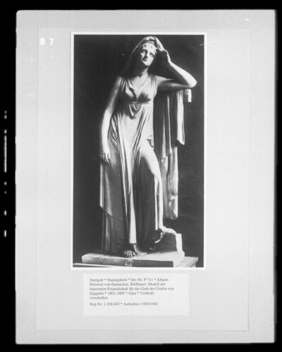 Model of grieving friendship for the tomb of the Count of Zeppelin