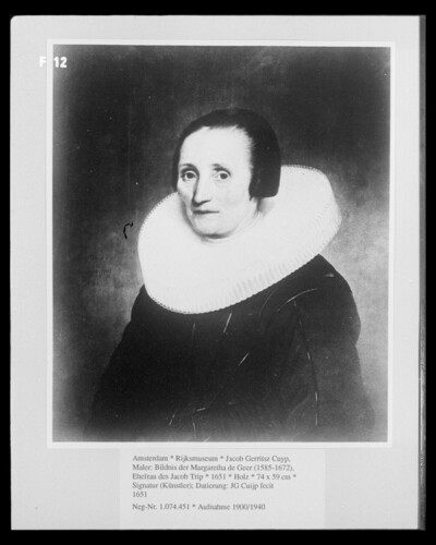 Portrait of Margaretha de Geer (1585-1672), wife of Jacob Trip