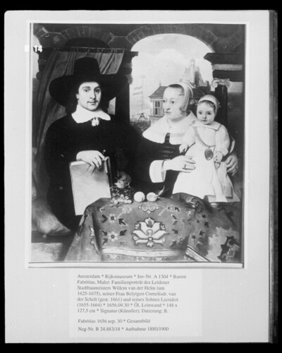 Family portrait of the city builder Willem van der Helm (about 1625-1675), his wife Belytgen Cornelisdr. van der Schelt (d. 1661) and his son Leendert (1655-1664)
