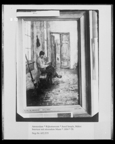 Interior with sitting man