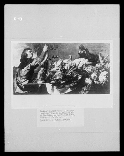 Still Life with Game, Poultry and Hunters