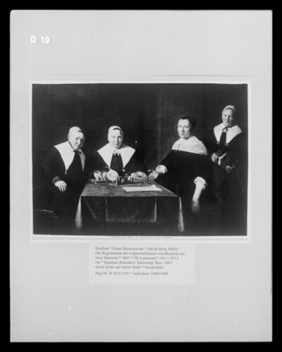 The women of the Leprosen House of Haarlem with a servant