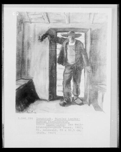 Farmer blowing the holy well