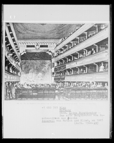 The old Burgtheater of the Hofburg in Vienna: auditorium