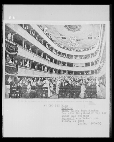 The old Burgtheater of the Hofburg in Vienna: auditorium