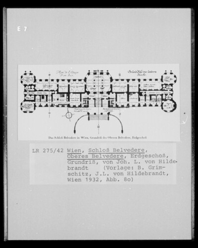 Grundriss des Oberen Belvedere: Erdgeschoss